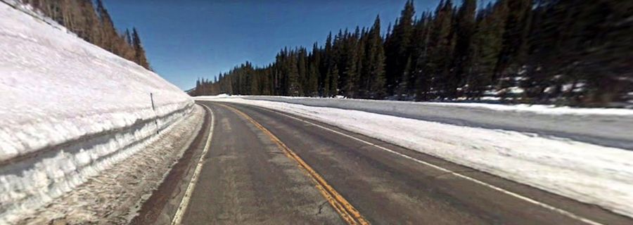 La Manga Pass, a steep paved road in Colorado
